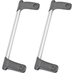 Spares2Go Door Handle Bar for Hotpoint Fridge Freezer Graphite Grey Silver, Pack of 2