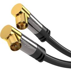4K Antennkabel 90° Vinklad Rak 3m