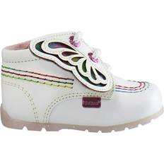 Kickers Childrens Unisex Hi Faires Kids White Boots Leather Infant