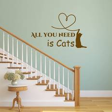 Wall Decorations VWAQ You Need is Cats Vinyl Cat Lover