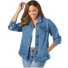 Jessica London Jackets Jessica London Plus Women's Classic Denim Jacket in Stonewash Size 14 100% Jean Jacket