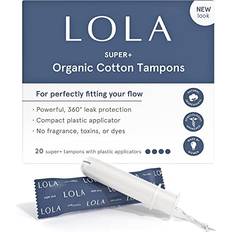 Vegan Tampons Lola Unscented Organic Cotton Tampons, Super Plus Absorbency Count