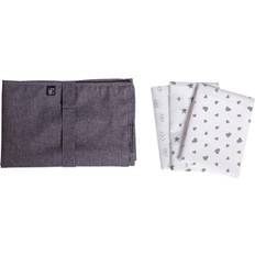 Healthy Habits by JL childress changing Pad Bundle, grey Includes a Portable Padded Diaper changing Pad Plus 3 Disposable changing Pads for Baby