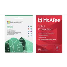 Microsoft 365 Family 6 People and McAfee Unlimited Devices