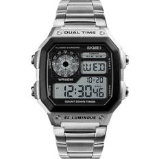 Skmei Silver Smart Digital Clear Display Date Alarm Stopwatch DG1335S