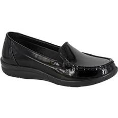 Patent PU Loafers Black