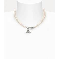 Jewelry Vivienne Westwood Lucrece pearl necklace PLATINUM-LIGHT-CREAMROSE-Pearl-WHITE-CZ