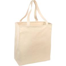 Natural Fabric Tote Bags Port Authority Port Authority Over-the-Shoulder Grocery Tote Natural