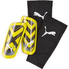 Black Shin Guards Puma Ultra Flex Sleeve Shin Guards Yellow