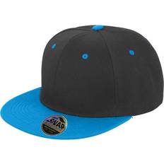 Damen - Winddicht Caps Result unisex core bronx baseball-kappe, zweifarbig bc3045 Schwarz/Azur Blau Einheitsgröße