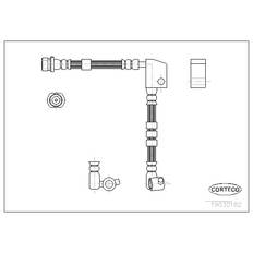 Høyre Fjæring Corteco Bremseslange 19032182