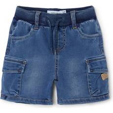 Lyocell Byxor Barnkläder Name It Blue Denim Ben Baggy Denim Shorts Noos-110