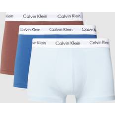 Calvin Klein Ropa interior de hombre Calvin Klein Cotton Stretch Low Rise Trunk - Green/Orange Male