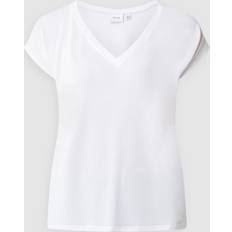 Tencel T-shirts Vila T-shirt Med Rund Hals - Hvid