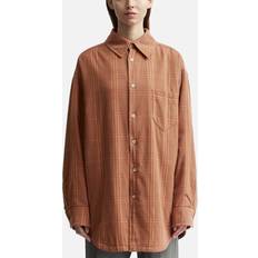 Flannel - Woman Shirts Maison Margiela Orange Check Shirt 961 Brick IT