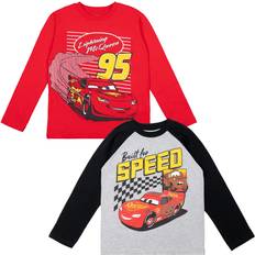 Disney Black Tops Disney Disney Pixar Cars Lightning McQueen Toddler Boys Pack T-Shirts Lightning Mcqueen Red/Black 4T