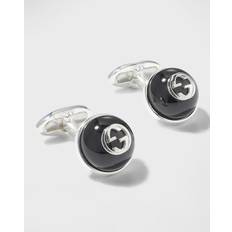 Gucci Men Cufflinks Gucci Men's Interlocking Onyx Cufflinks BLACK