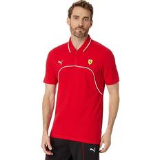 Puma Red Polo Shirts Puma Ferrari Race Polo Rosso Corsa Men's Clothing Red