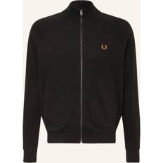 Fred Perry Men's Chequerboard Tape Track Jacket Black Black