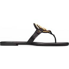 Rubber Sandals Tory Burch Miller Soft Metal Logo - Perfect Black