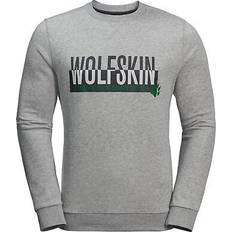 Jack Wolfskin Men Tops Jack Wolfskin Slogan Mens Grey Sweater Textile