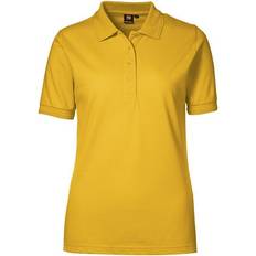 ID Womens/Ladies Pro Wear Short Sleeve Regular Fitting Classic Polo Shirt Yellow