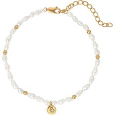 Diamanten - Gold Armbänder Hot Diamonds DL647 Perl-Armband Silber vergoldet HD X JJ Calm Lunar