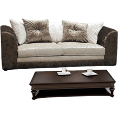 Sofa Set - Velvet Sofas Furniture 786 Bella Brown/Mink Sofa 180cm 2pcs 2 Seater, 3 Seater