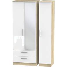 Cajones Retráctiles Armarios Welcome Furniture Ready Assembled Contrast Triple Mirror With Wardrobe