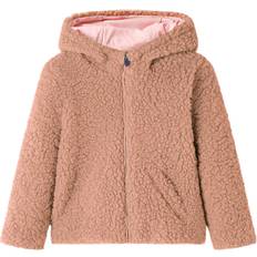 92 Chaquetas vidaXL Chaqueta con Capucha Pelo Sintético Borreguito - Marrón