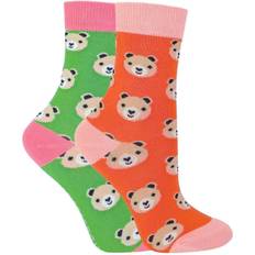 Green Socks Children's Clothing Miss Sparrow Pack Girls Bamboo Animal Patterned Socks Bears Multicolour Cotton 4-6Y