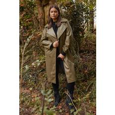 Green - Trenchcoat Coats Yours Faux Leather Trench Coat Dark Olive