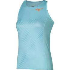 Fabric Tank Tops Mizuno Printed Sleeveless T-shirt Blue Woman