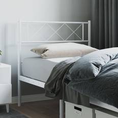 90cm - Metal Bed Frames vidaXL white, 90 Metal Headboard for