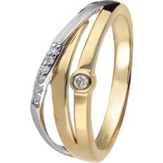 Trendor 15577 Damen-Diamantring Gold 333/8K Bicolor