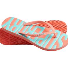 Femme - Multicolore Tongs Superdry Women's Flip-Flops im Vintage-Stil Koralle