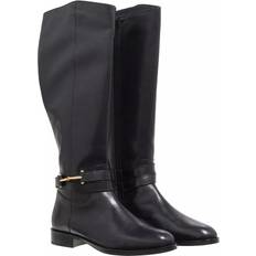 Ted Baker Woman Shoes Ted Baker Womens Black Rydier Hinge Leather Knee High Boot