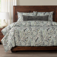 Fiber Bed Linen Siscovers Tropical Print Duvet Cover Blue