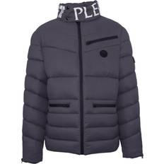 Philipp Plein Jackets Philipp Plein Padded Bold Logo Grey Jacket