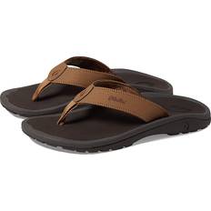 Laced Flip-Flops OluKai Ohana Tan/Dark Java Men's Sandals Brown