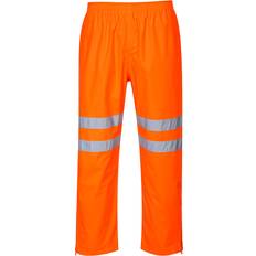 Transpirable Pantalones de trabajo Portwest Pantalón de alta visibilidad ligero protección impermeable naranja flúor doble banda RT61