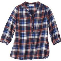 Checkered Blouses Checked Crepe Blouse Navy 20-22