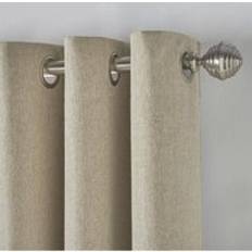 Brown - Linen Curtains Livinluxury Essential Linen Look Eyelet Ring Top