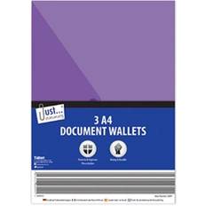 The Home Fusion Company A4 Document Filing Wallets Folders 3pk