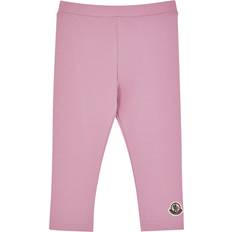 Moncler Trousers Moncler Kids Logo Stretch-cotton Leggings Pink Months