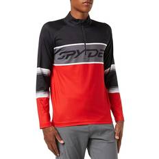 Spyder Men Tops Spyder Premier Zip T-Neck Volcano Men's Clothing Red