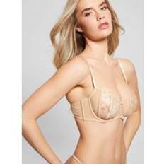 Guess Bras Guess Floral Embroidery Wired Balconette Bra Gold