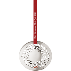 Georg Jensen Euro Magnolia Wreath 2016 Silver Juletræspynt 8.3cm