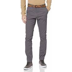 Denim/Jeansstoff Hosen Tom Tailor Chinos Slim Chino with belt grau