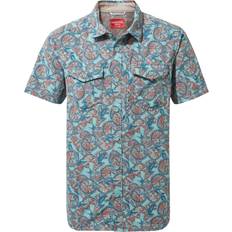 Herre - Polyamid Skjorter Craghoppers Mens Calhoun Nosilife Shirt Aqua Blue/Brown